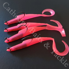  4" Curly Lures Tail Sandee Hot Pink colour
